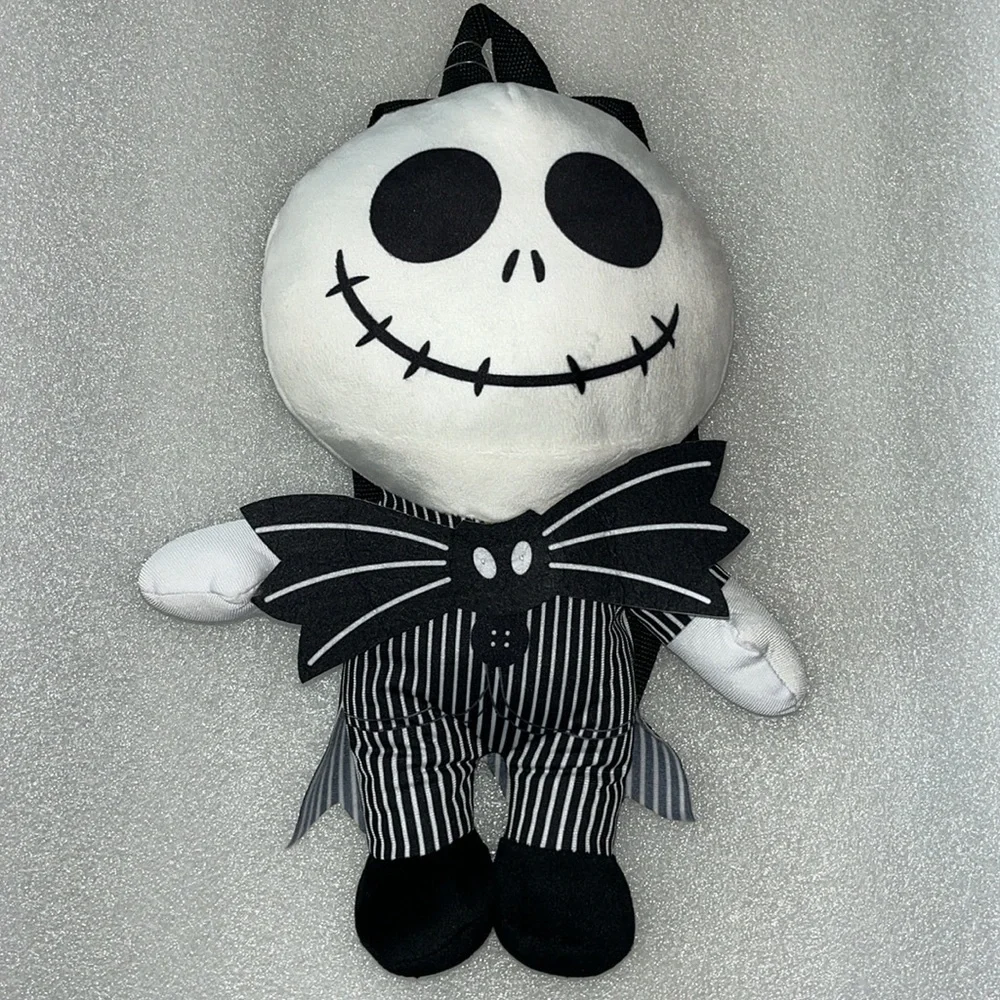 🆕 Jack Skellington Backpack Mini Nightmare  Before Christmas Stuffed Plush Zip